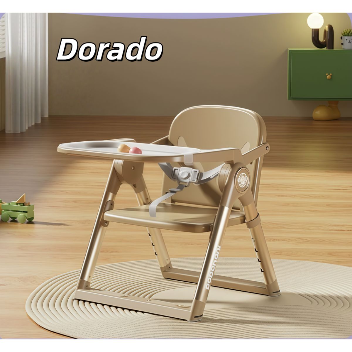 OASIS - Silla de comedor plegable para bebé Dorado