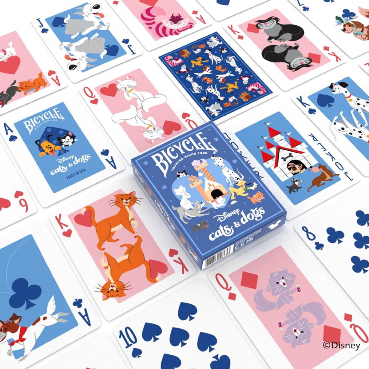 BICYCLE LINE - Baraja Bicycle Cats and Dogs Disney Original