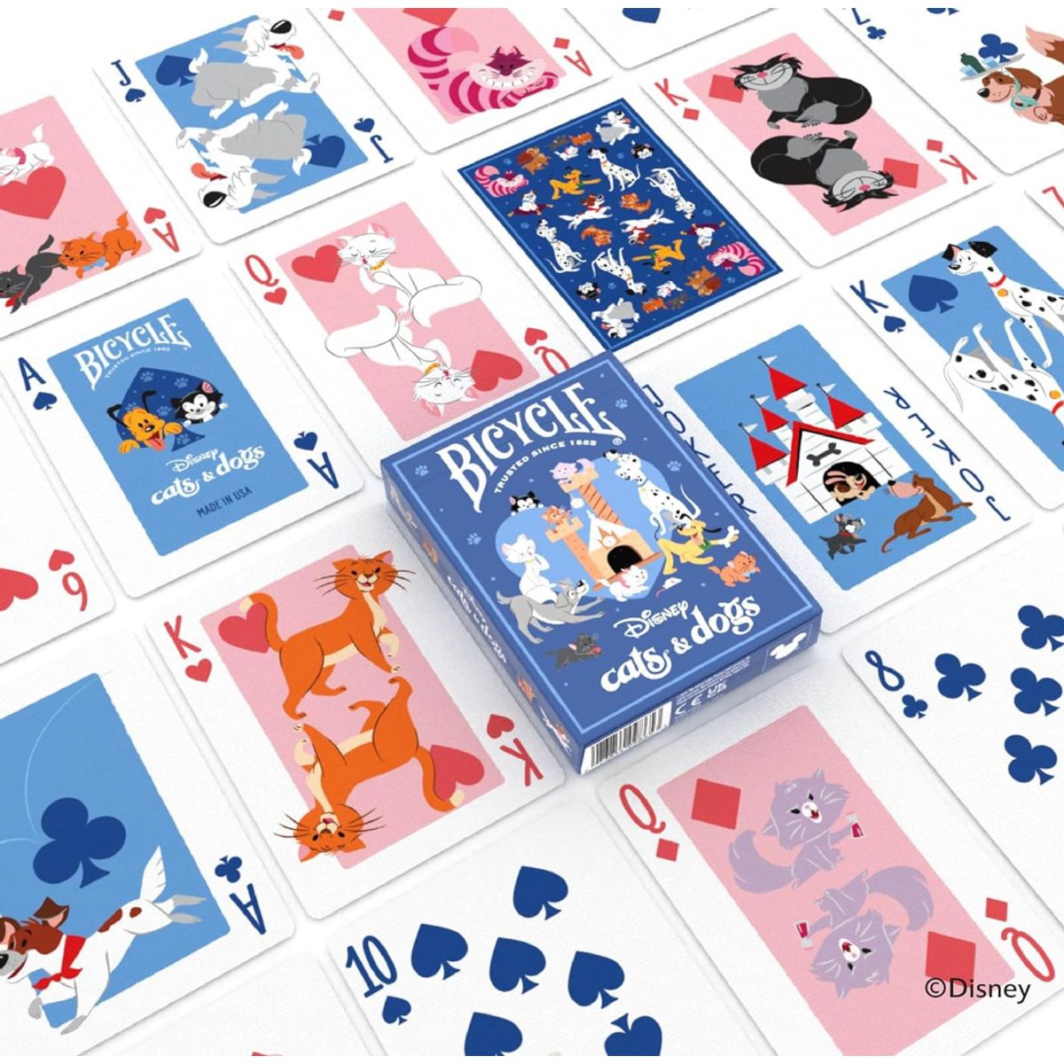 BICYCLE LINE - Baraja Bicycle Cats and Dogs Disney Original