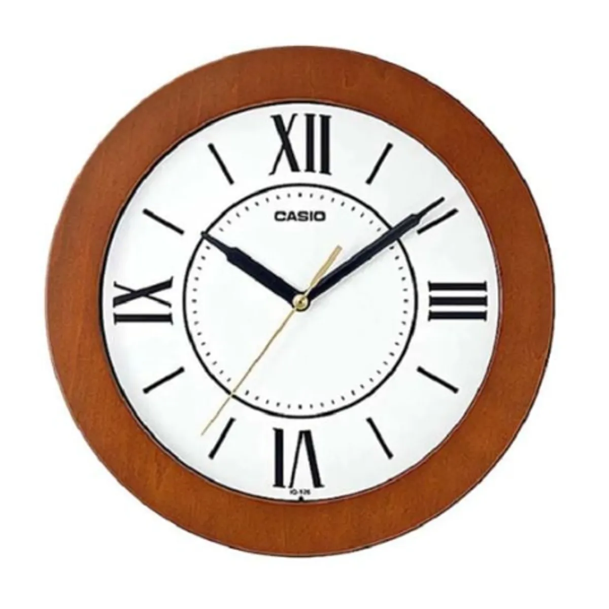 CASIO - RELOJ   CASIO MURAL  IQ126-5B analogo silencioso madera