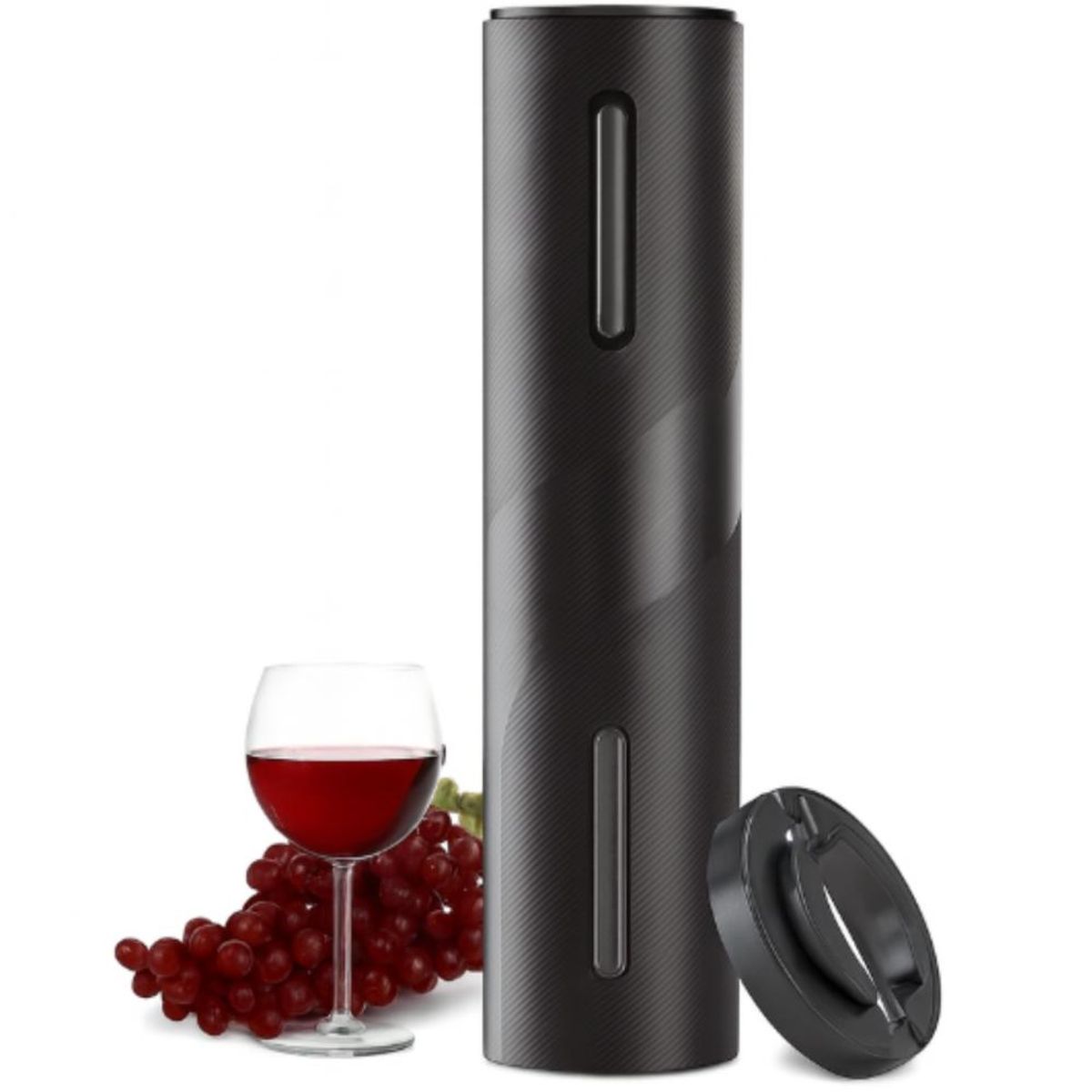 GENERICO - Saca corcho Eléctrico Destapador Abridor Botella Negro