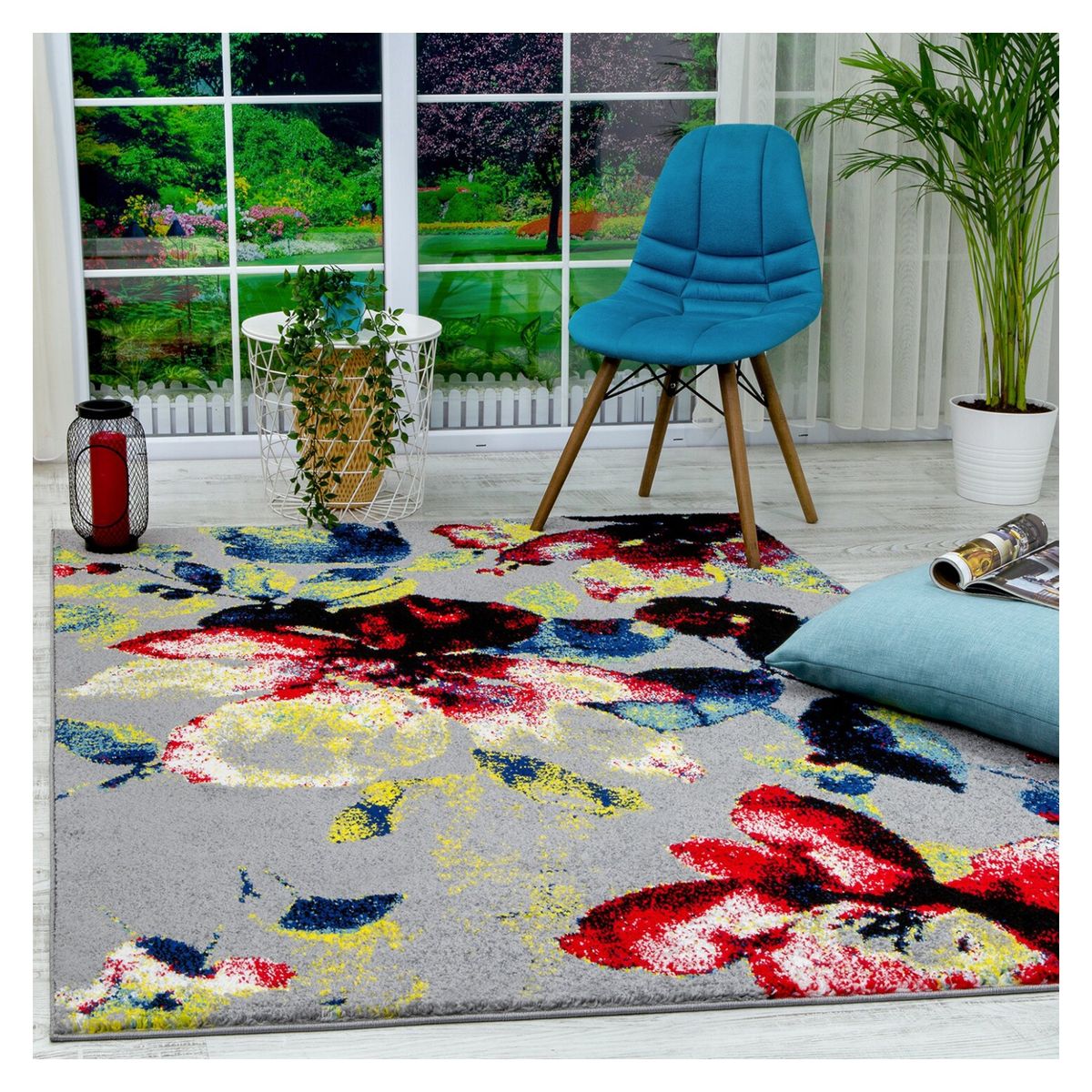 MODA ALFOMBRAS - Alfombra Florida  Gris 120X180Cm