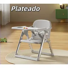 OASIS - Silla de comedor plegable para bebé Plateado