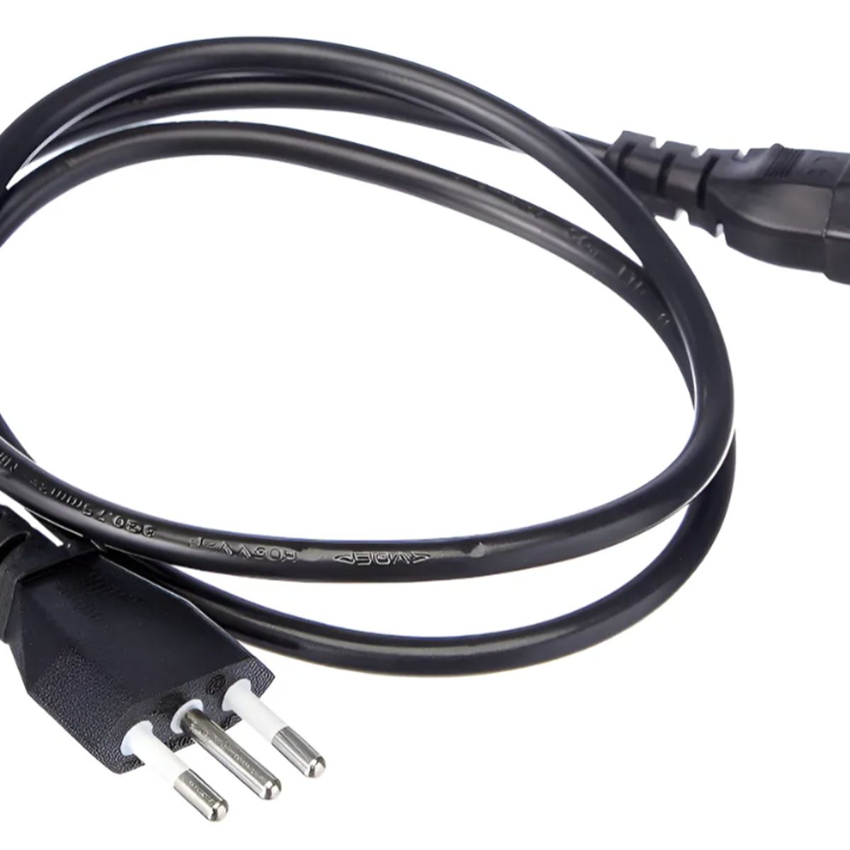 GENERICO - Cable Poder Trebol 12mts Resistente Para Notebook Gamer Negro