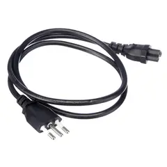 GENERICO - Cable Poder Trebol 12mts Resistente Para Notebook Gamer Negro