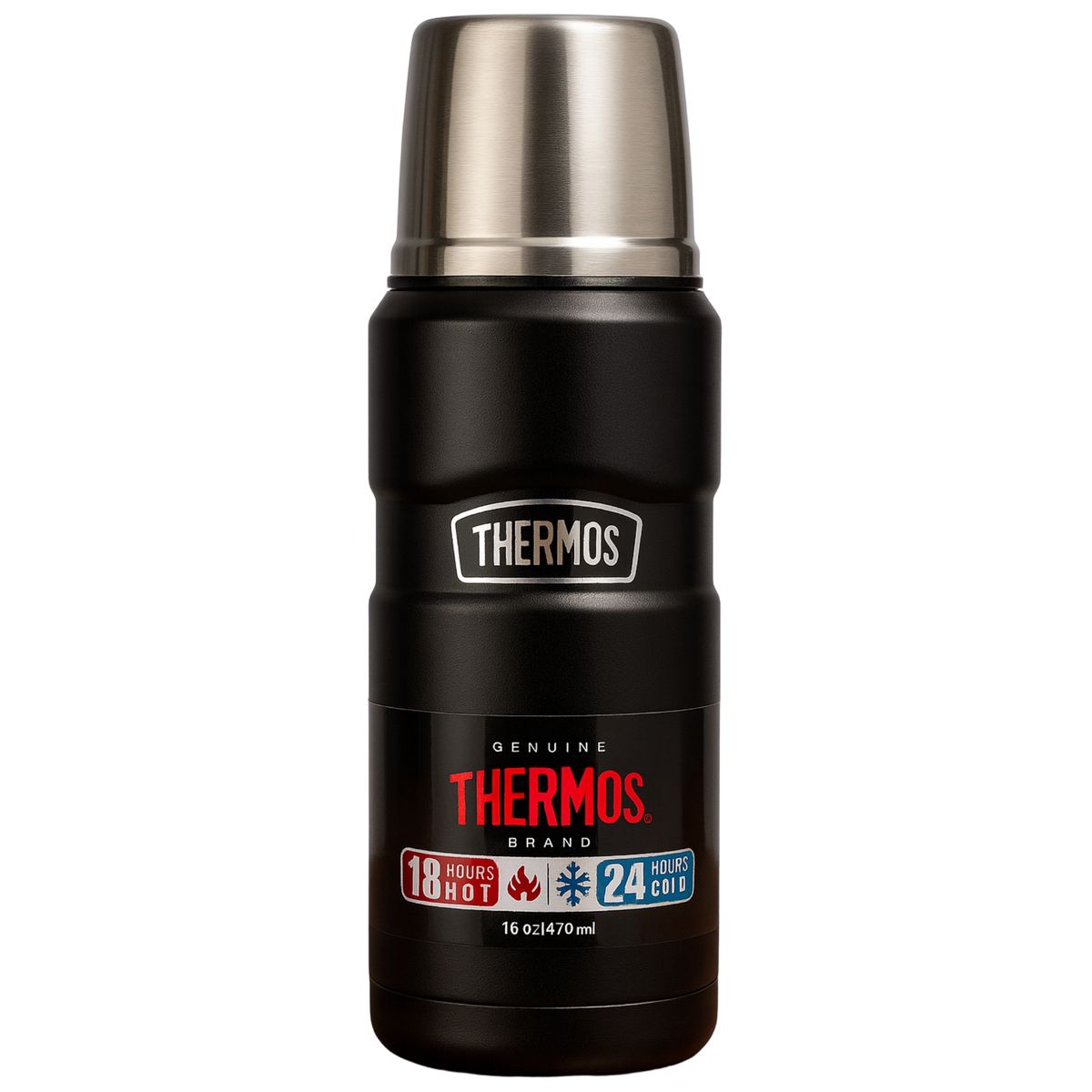 THERMOS - Termo Premium de Acero Inoxidable 470ML SK2000 Black Edition 18H24H