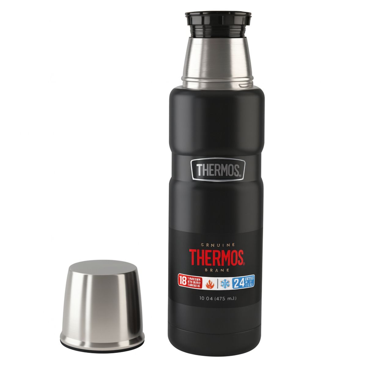 THERMOS - Termo Premium de Acero Inoxidable 470ML SK2000 Black Edition 18H24H