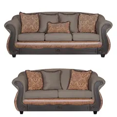 BLACK FACTORY - Juego de Living 3 2 Ashly Café Terracota