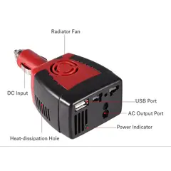 GENERICO - Enchufe Para Cargador Notebook Auto 12v A 220v Seguro Nuevo