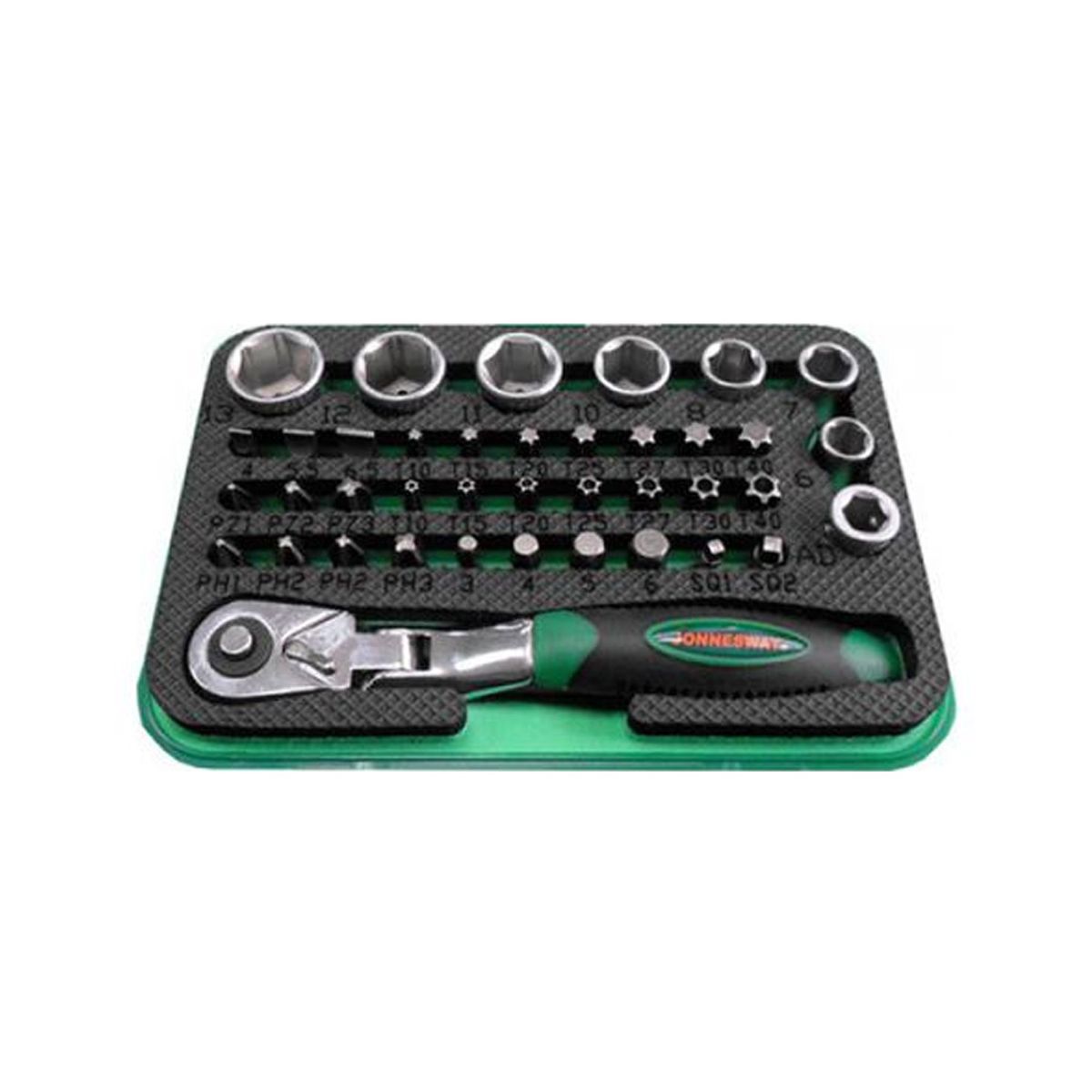 JONNESWAY - Juego de Dados Mini de 1/4" - 40 Piezas