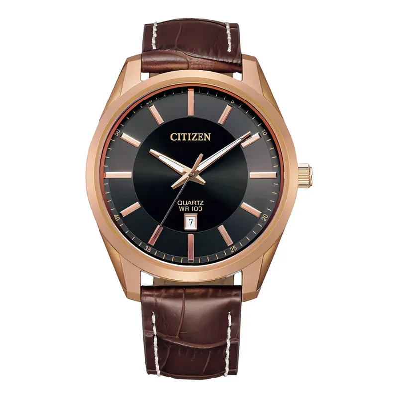 CITIZEN - RELOJ CITIZEN BI1033-04E QUARTZ DORADO-NEGRO-CAFE HOMBRE