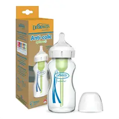 DR BROWNS - Mamadera Vidrio Boca Ancha 270ml Option+