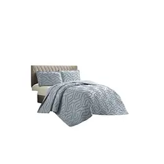 GENERICO - QUILT VERANO DISEÑO TUFTING 2 PLAZAS GRIS CLARO