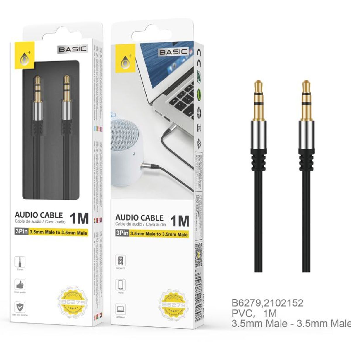 ONEPLUS - Cable de Audio 3,5 mm OnePlus B6279 + 1 metro de longitud