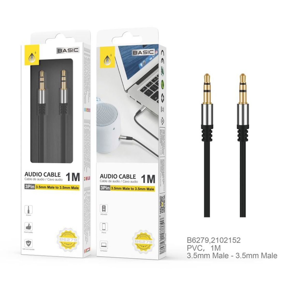 ONEPLUS - Cable de Audio 3,5 mm OnePlus B6279 + 1 metro de longitud
