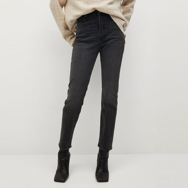 MANGO - Jeans Slim Tiro Alto Gisele Mujer
