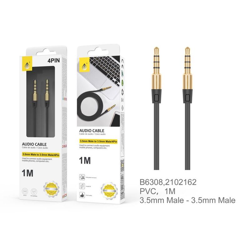 ONEPLUS - Cable de Audio OnePlus B6308 + 4-pin
