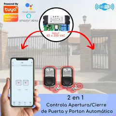 D MOTICA - Abre Portón y Chapas Eléctrica Wifi + 2 Controles - 85 A 250 VAC