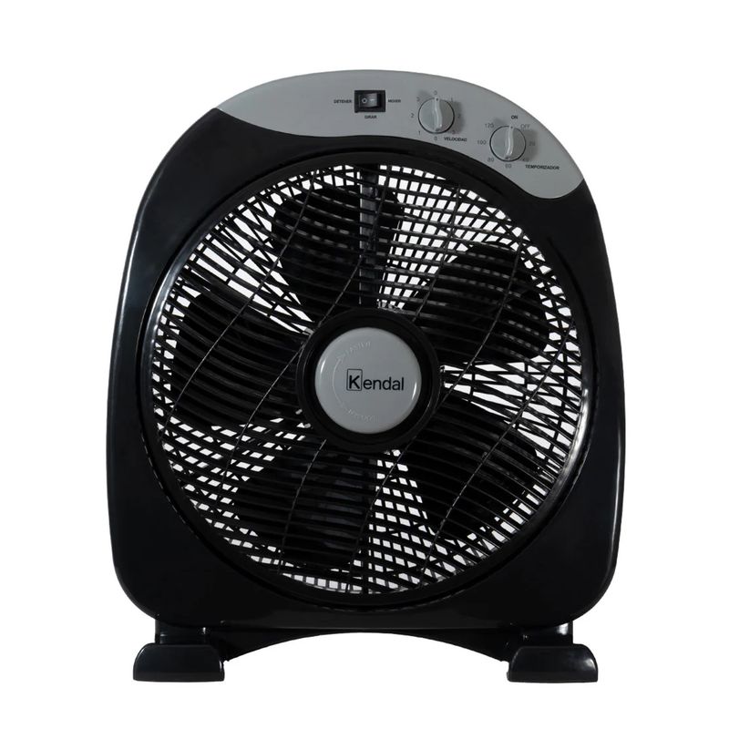 KENDAL - Ventilador Sobremesa Box Negro12 Pulgadas