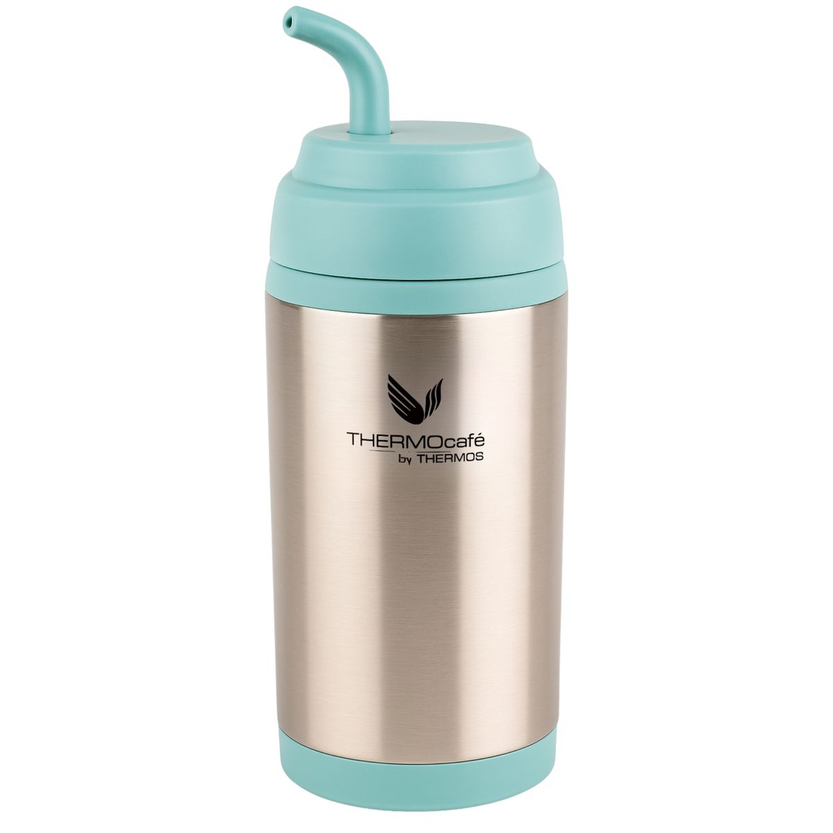 THERMOS - Vaso Térmico MUG para Mate de Acero Inoxidable Aqua 400ML+Bombilla.