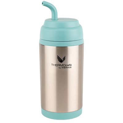 Imagen 2 del producto Vaso Térmico MUG para Mate de Acero Inoxidable Aqua 400ML+Bombilla.