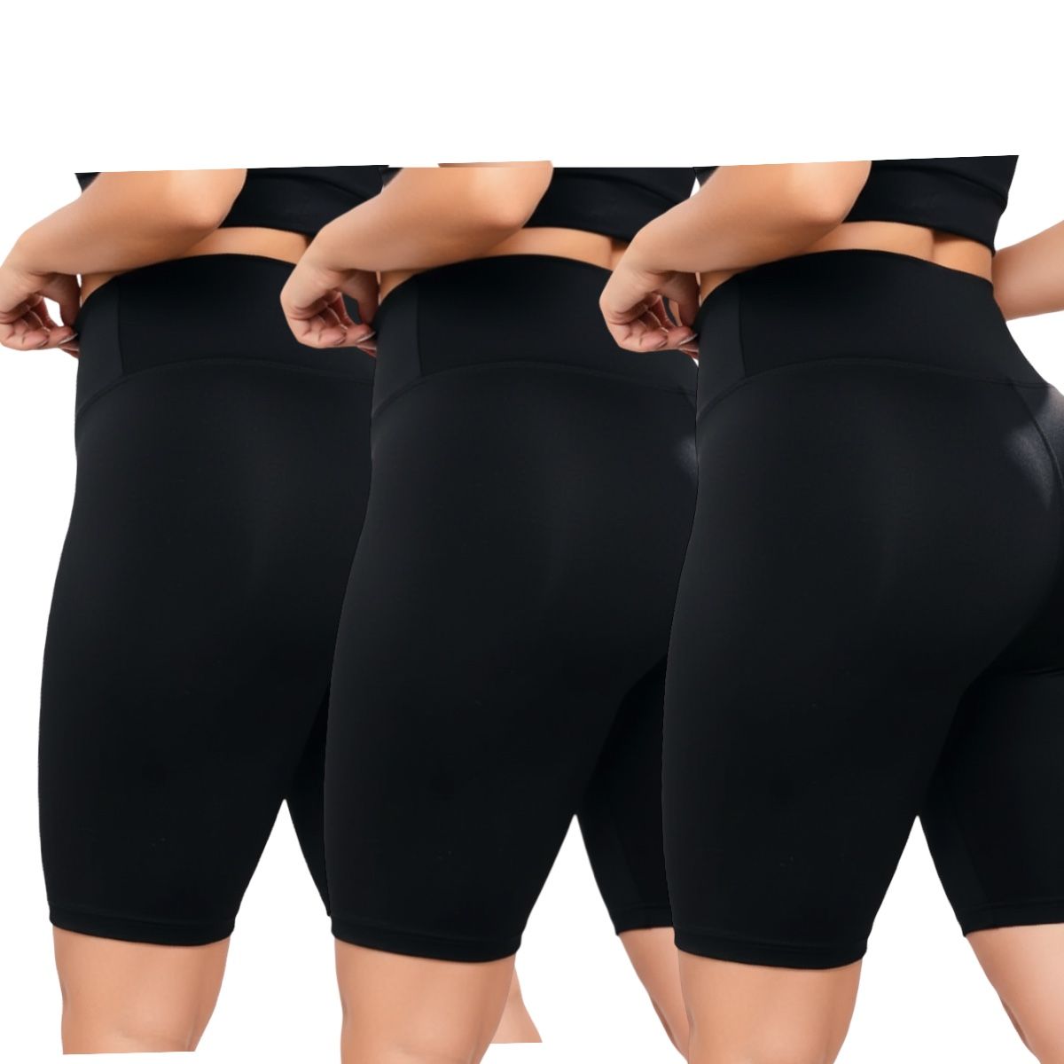 AAYO MODA - Pack x3 Biker de Algodón Negra  Comodidad y Estilo Diario