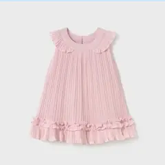 MAYORAL - Vestido plisado con ruedo bebe niña