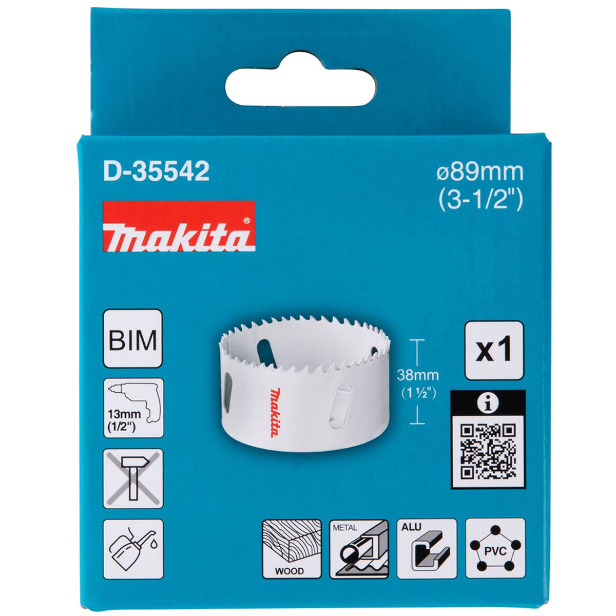 MAKITA - Sierra Copa Bim 89mm 3-12 Pulgadas Makita D-35542