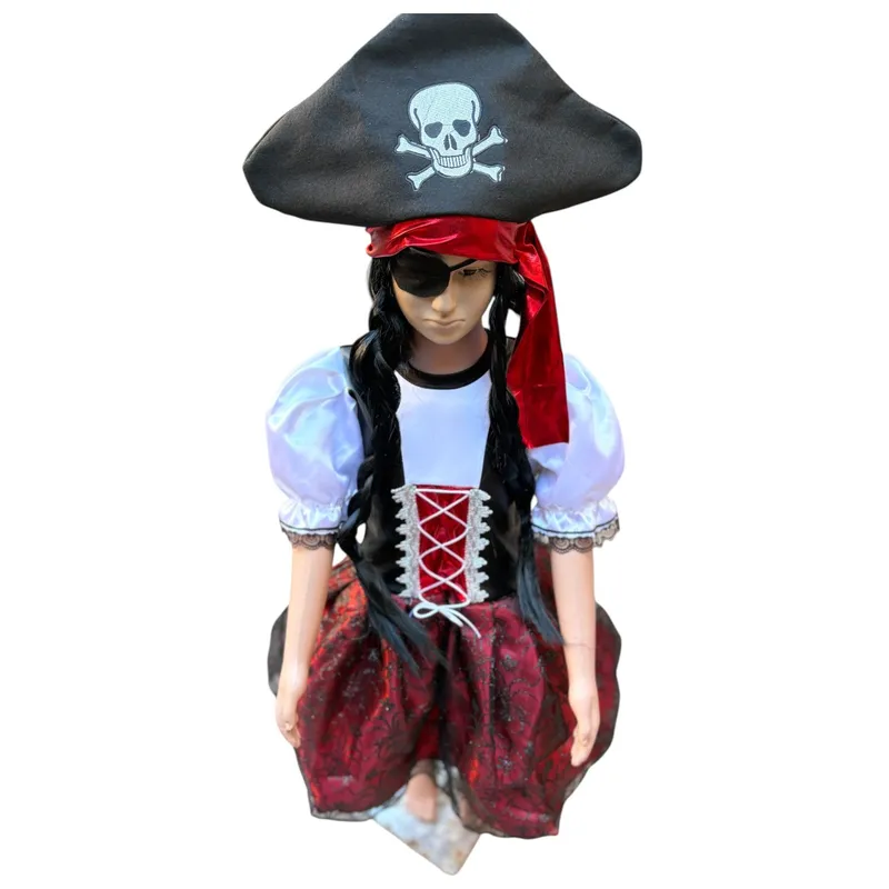 GENERICO - DISFRAZ PIRATA NIÑA VESTIDO TALLA 4