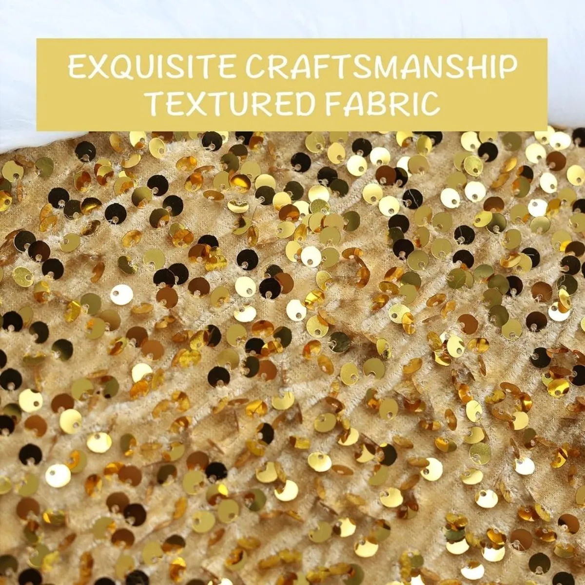 HAZ TU CLICK - Faldón Pie de Árbol Navideño 122 cm Premium Decorativo Dorado