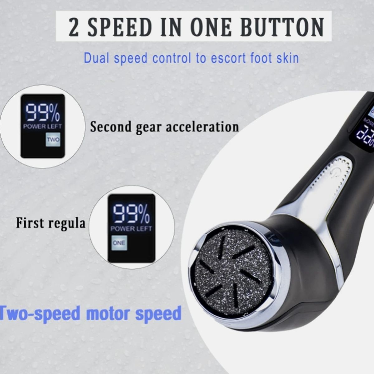 ATURE - Set De Quita Callos Eléctrico Molinillo Para Pies con Luz