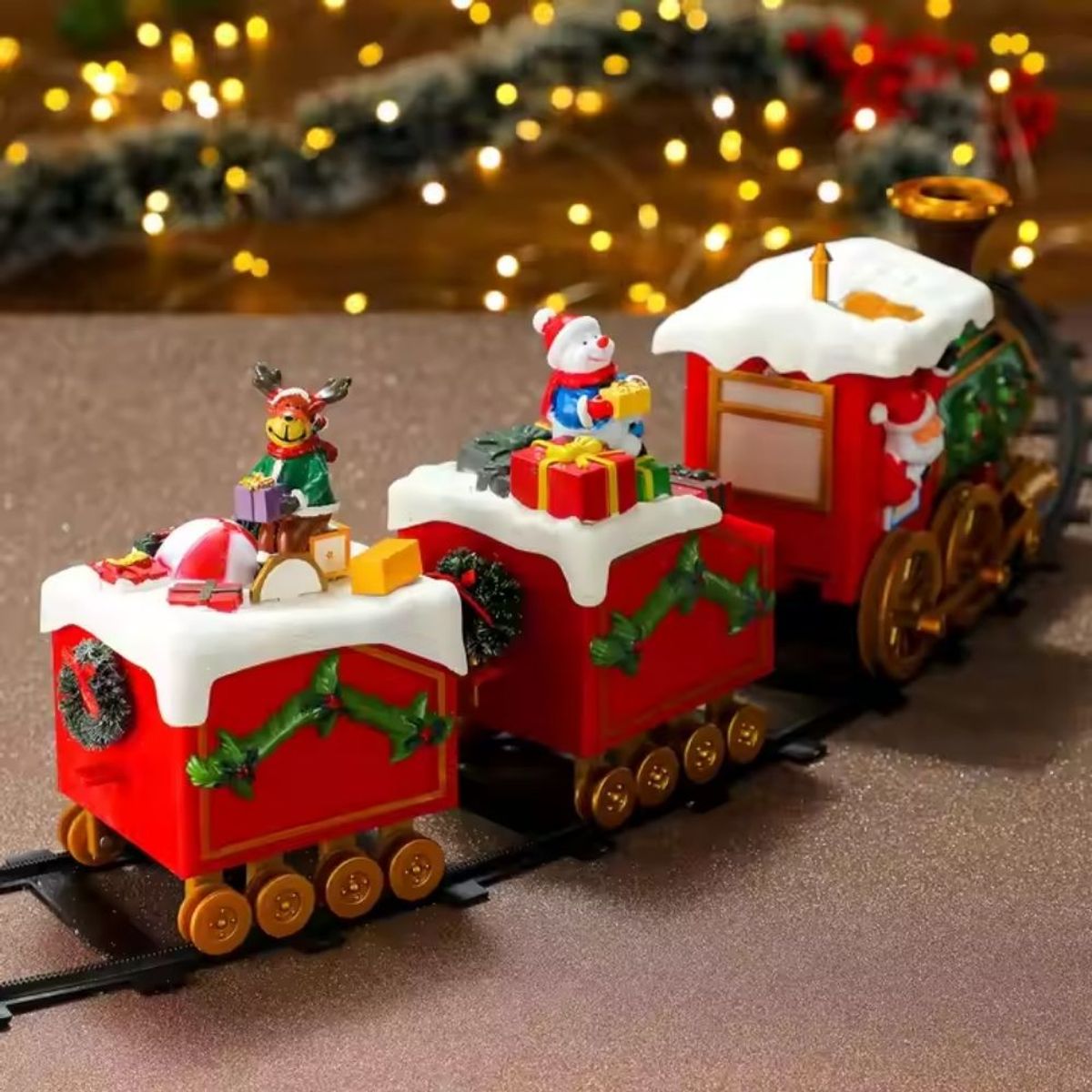 HAZ TU CLICK - Tren Navideño Decorativo para Árbol de Navidad con Rieles