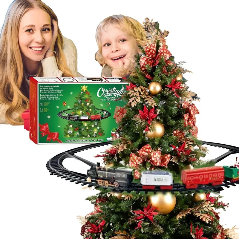 HAZ TU CLICK - Tren Eléctrico Navideño para Colgar en Árbol de Navidad