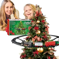 HAZ TU CLICK - Tren Eléctrico Navideño para Colgar en Árbol de Navidad
