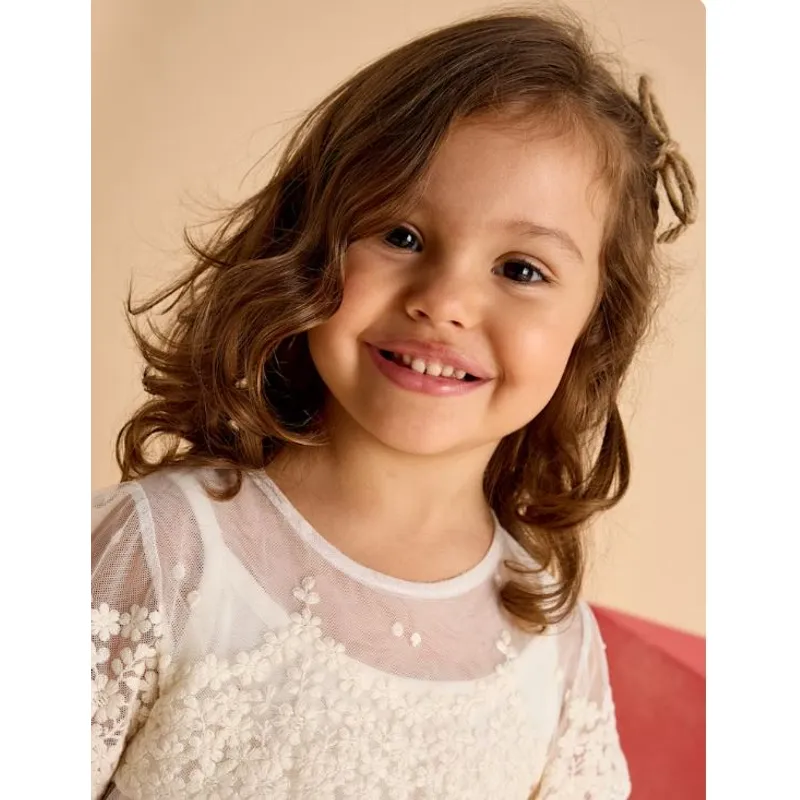 MAYORAL - Vestido tull bordado nina