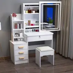 YOMYM - Mueble De Tocador Con Taburete 100×138×36cm