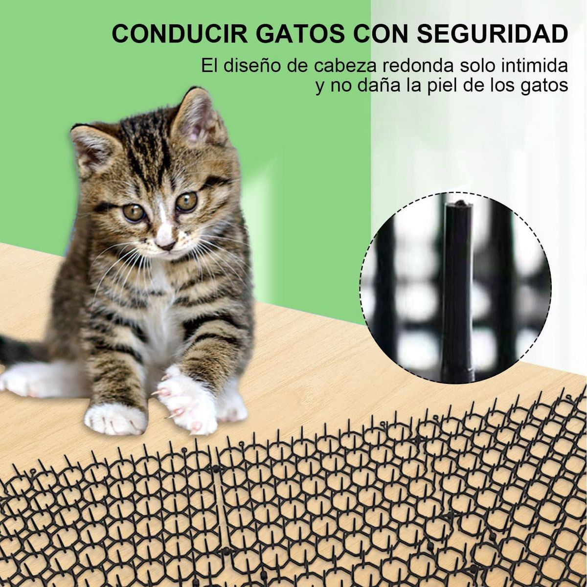 GENERICO - 13x49cm Alfombrilla Disuasoria Para Gatos 5pcs Para Sofás
