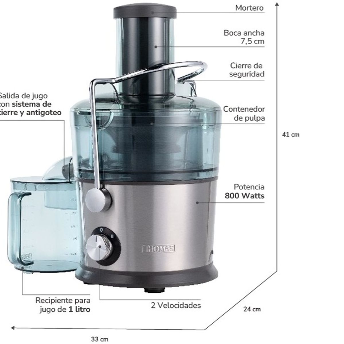 THOMAS - Extractor de Jugo Thomas TH-2652i