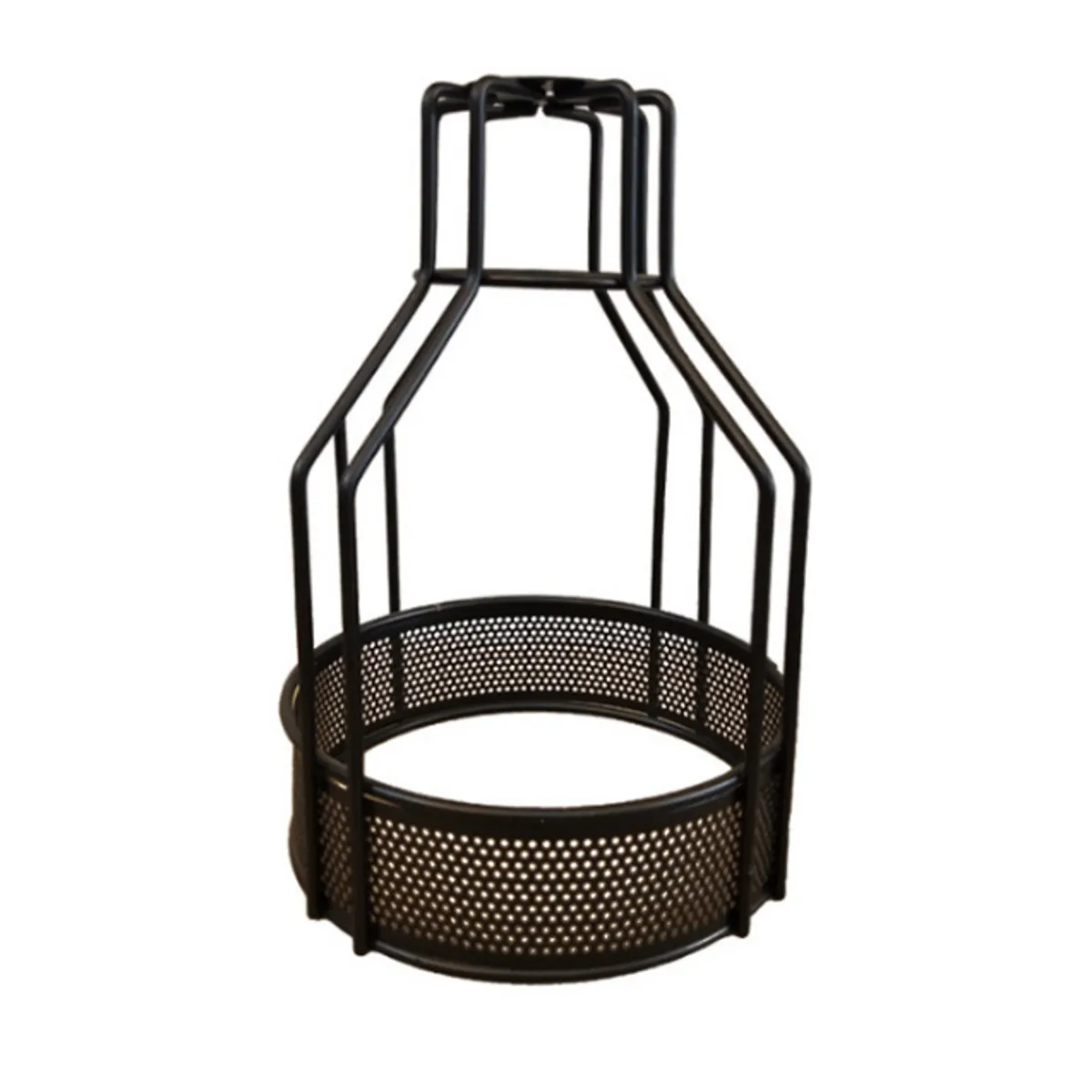 TNAKIEX - Lámpara Colgante de Techo con Jaula Metal 2 Piezas Negro