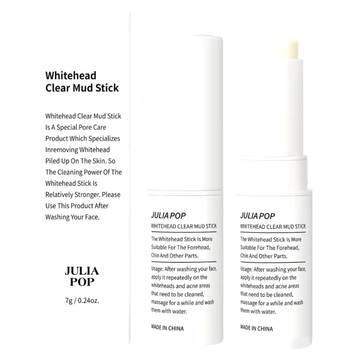 GENERICO - Barra Mascarilla Facial De Arcilla Blanca Elimina puntos Blancos