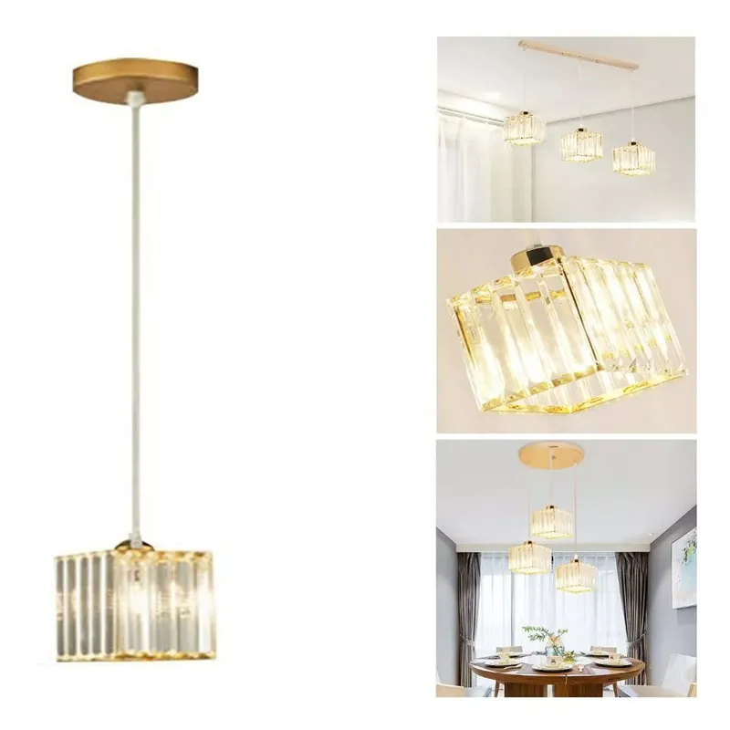 TNAKIEX - Lámpara Colgante Lámpara De Techo Cristal Moderna Decorativa-oro
