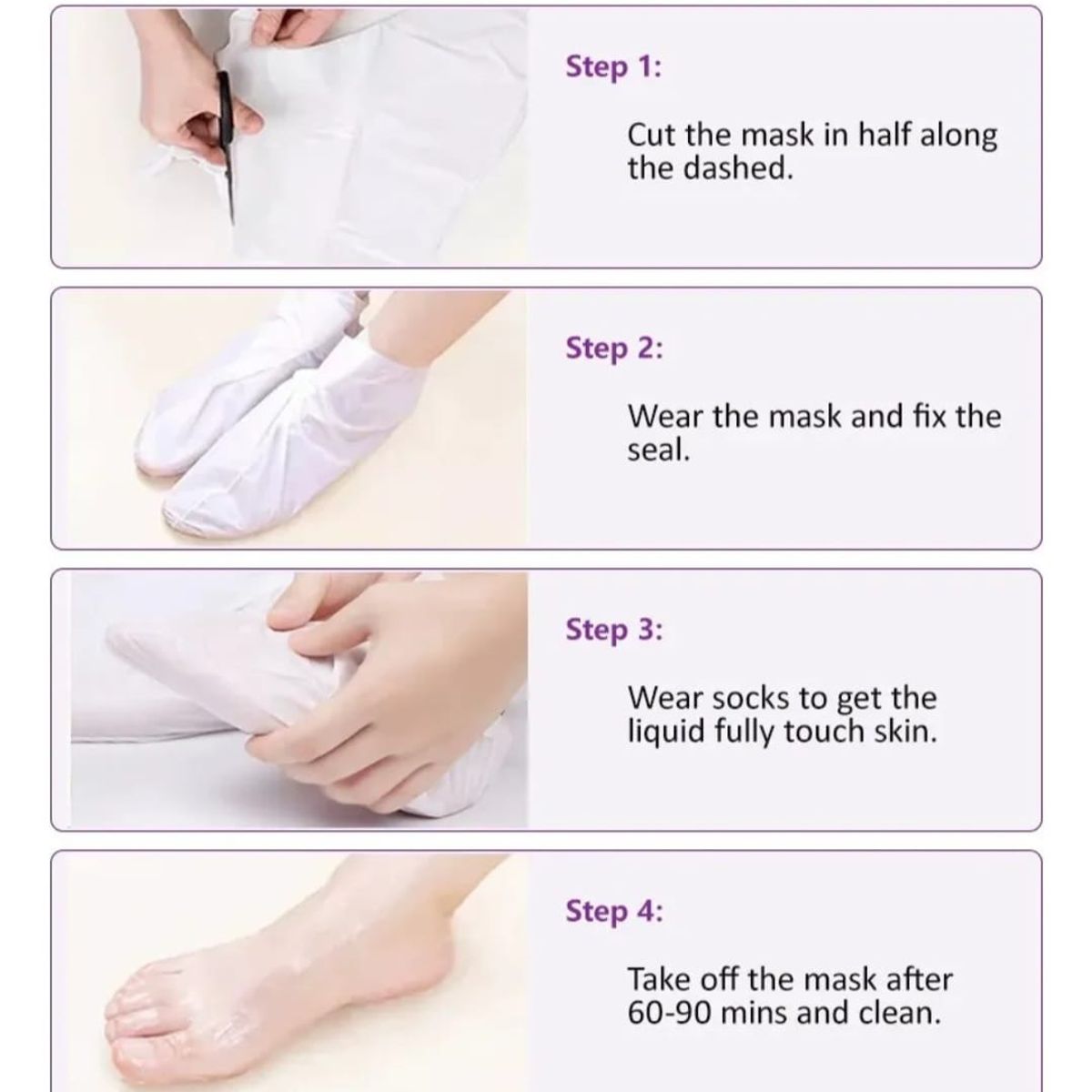 GENERICO - Mascarillas  Para Pies  Exfoliantes Hidrante 3 Unidades