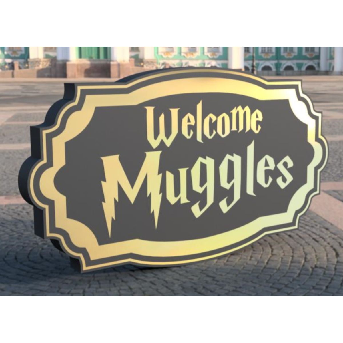 GENERICO - Letrero de Muggles- Decoración Harry Potter