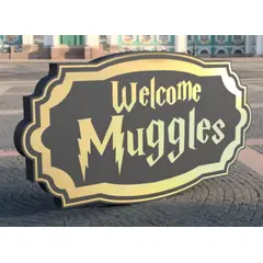 GENERICO - Letrero de Muggles- Decoración Harry Potter