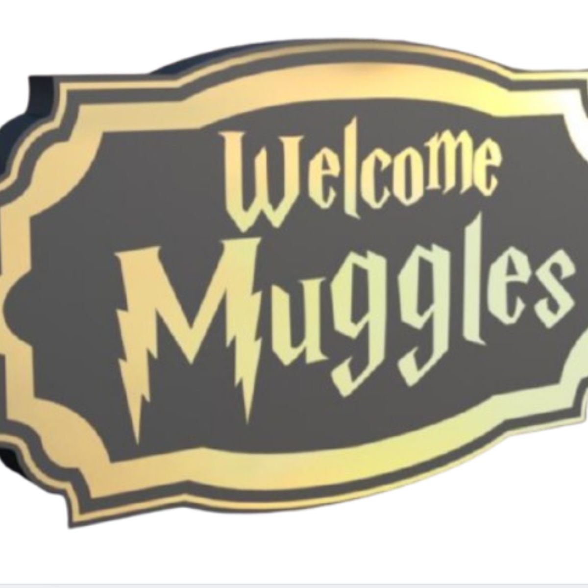 GENERICO - Letrero de Muggles- Decoración Harry Potter