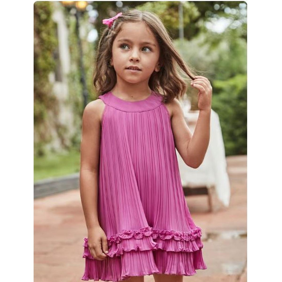 MAYORAL - Vestido plisado con ruedo niña