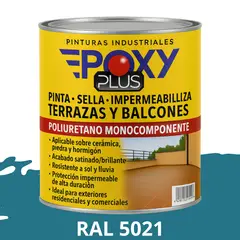 EPOXY - TERRAZAS Y BALCONES- Pinta Sella e Impermeabiliza - RAL 5021