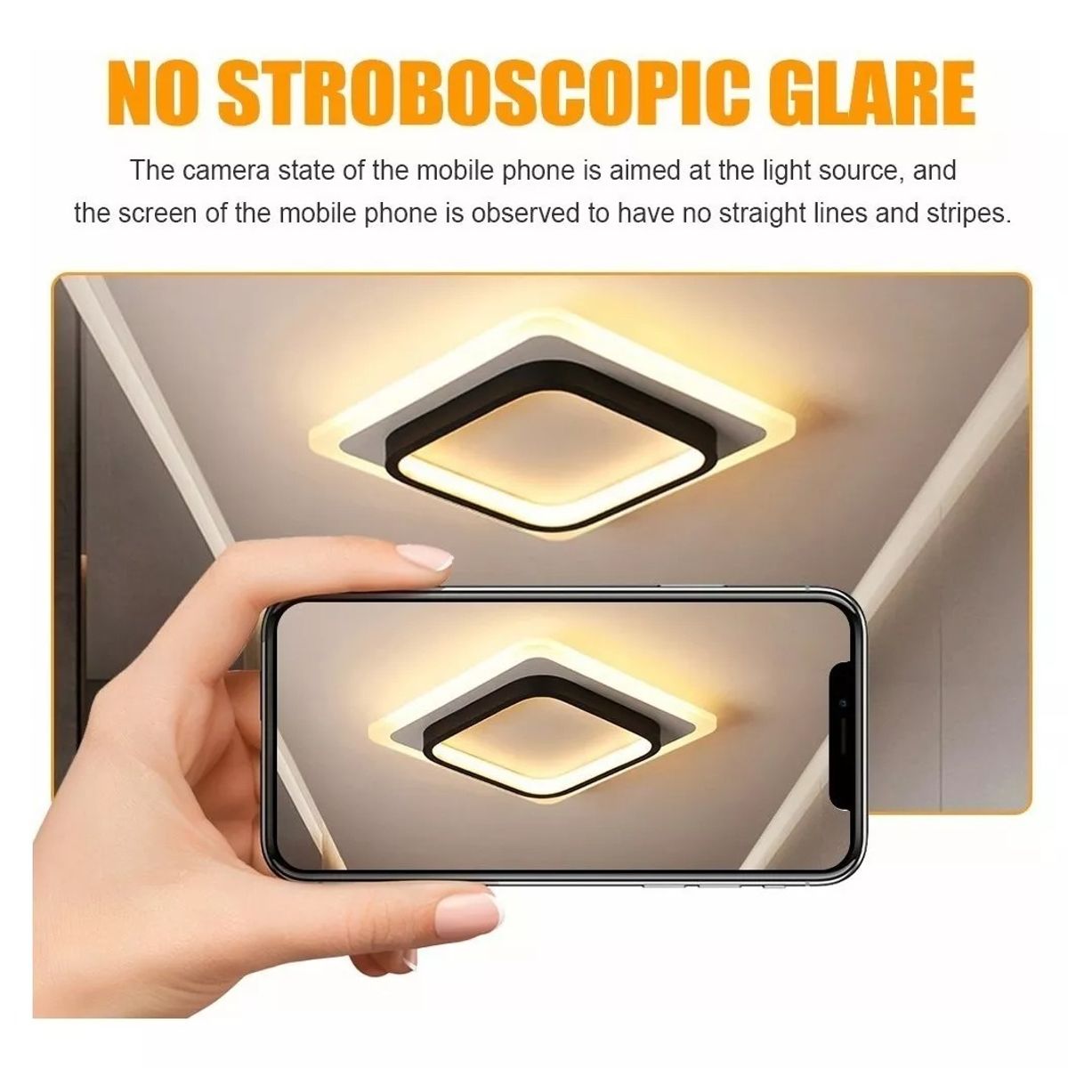 TNAKIEX - Lámparas de techo led acrílica moderno 26w 3 colores Negro