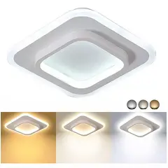 TNAKIEX - Lámparas de techo led acrílica moderno 26w 3 colores Blanco