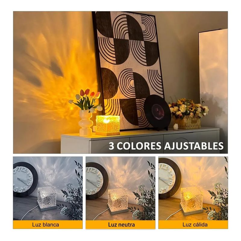 TNAKIEX - Lampara Aurora Boreal Lampara De Agua Celestial 3 Colores